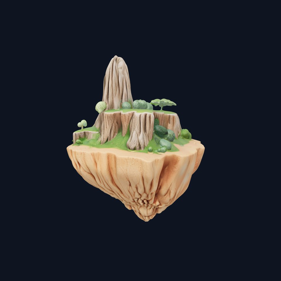 Floating Island Landscape Model Pack